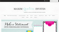 Desktop Screenshot of maximcreativeinvites.net