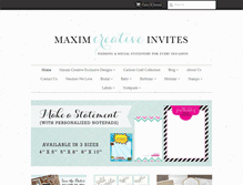 Tablet Screenshot of maximcreativeinvites.net